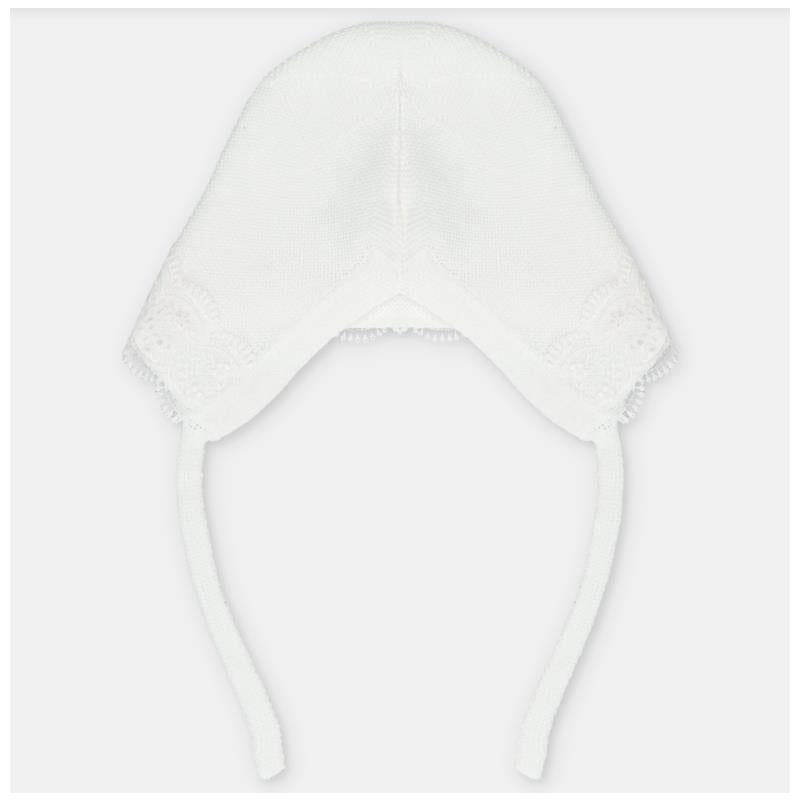 Martin Aranda Baby Knit Bonnet Victoria White Image 2