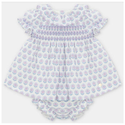 Martin Aranda - Baby Set Dress & Bloomer Woven Fabric Fiesole, Lavanda Image 1