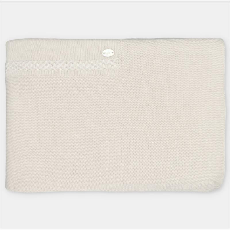 Martin Aranda Blanket In Sweater Knit Cotton Blend, Aller Beige