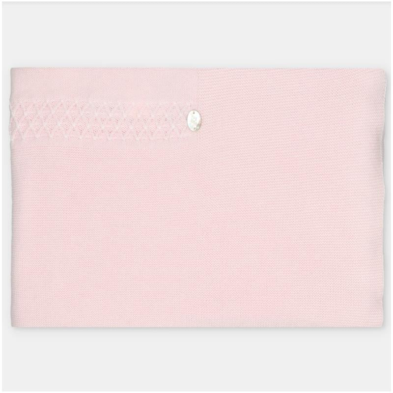 Martin Aranda Blanket In Sweater Knit Cotton Blend, Boal Baby Pink