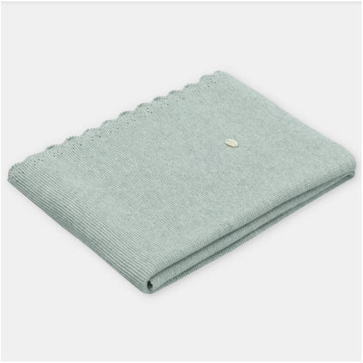 Martin Aranda Blanket In Sweater Knit Cotton Blend, Pravia Sage