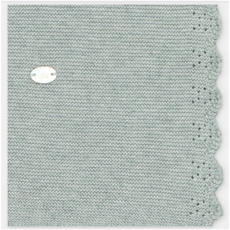 Martin Aranda Blanket In Sweater Knit Cotton Blend, Pravia Sage