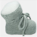 Martin Aranda bootie in a soft sweater knit cotton blend, featuring a light grey color and decorative tie.