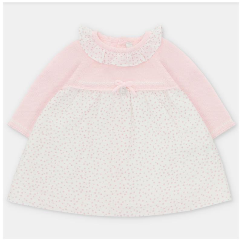 Martin Aranda - Draylon Knit Woven Mix Dress Preston, Baby Pink Image 1