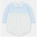 Martin Aranda - Draylon Knit & Woven Short Romper Preston Pastel Blue Image 1