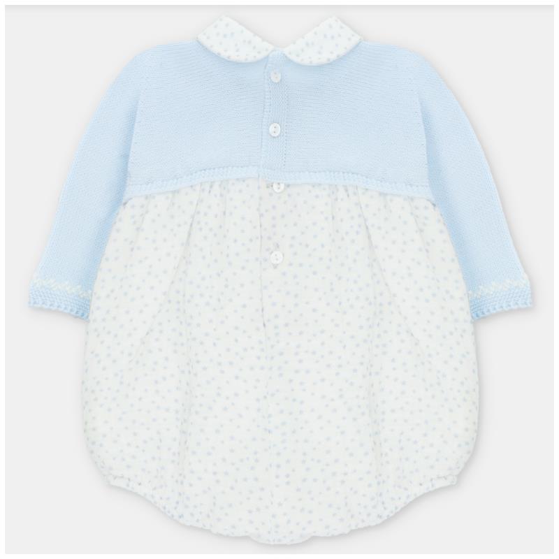 Martin Aranda - Draylon Knit & Woven Short Romper Preston Pastel Blue Image 2