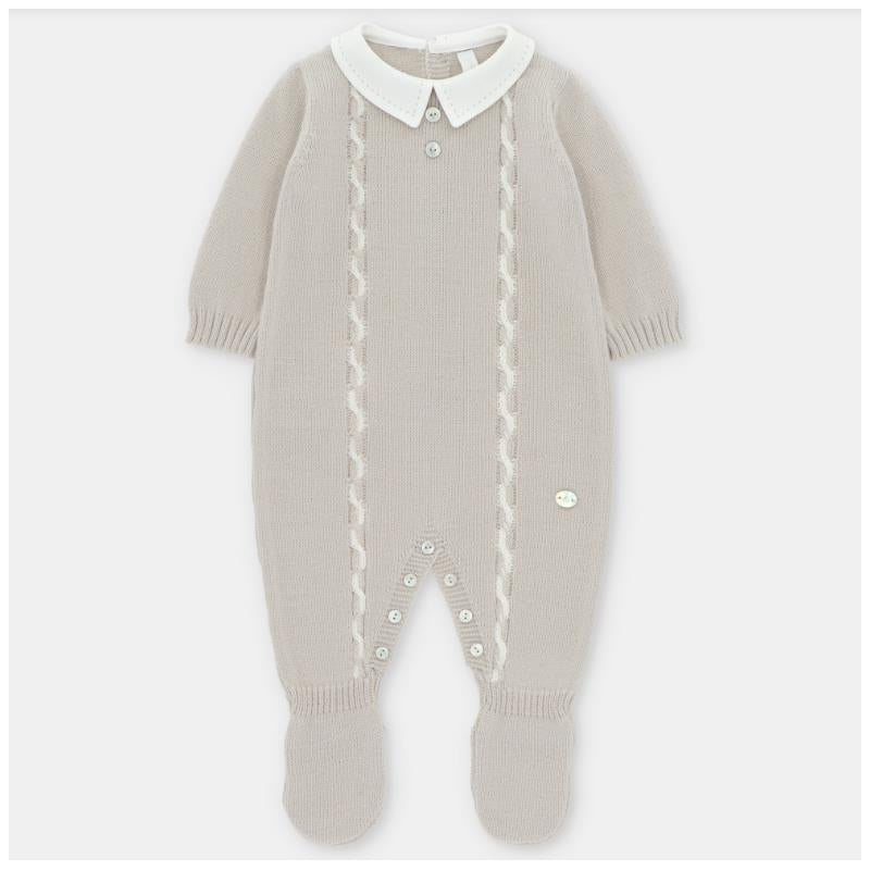 Martin Aranda - Draylon Long Romper With Feet Newport, Pastel Blue Image 1