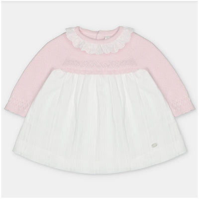 Martin Aranda Dress In Sweater Knit & Fabric Mix, Boal Light Pink