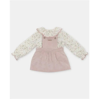 Martin Aranda - Set Flora Print Blouse & Thin Wale Cord Jumper Peonia, Rosa Palo Image 1