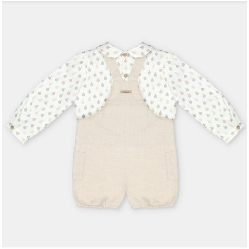 Martin Aranda Set Shirt & Overall In Woven Fabric, Aller Beige