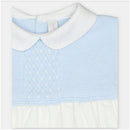 Martin Aranda Short Romper In Sweater Knit & Fabric Mix, Boal Light Blue