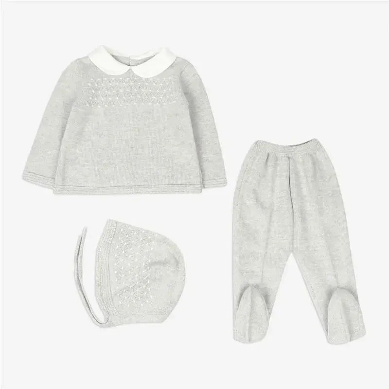 Martin Aranda - Take Me Home Set Aranes Sweater, Leggins & Bonnet, Beige Image 1