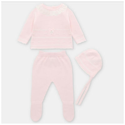 Martin Aranda - Take Me Home Sweater, Leggings & Bonnet Knit Preston Baby Pink Image 1