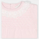Martin Aranda Top, Leggings With Feet & Bonnet In Sweater Knit Cotton Set Blend, Boal Baby Pink