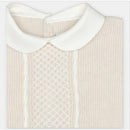 Martin Aranda Top, Leggings With Feet & Hat In Sweater Knit Cotton Set Blend, Aller Beige