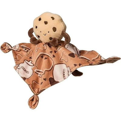 Mary Meyer Sweet Soothie Lovey Security Blanket features a plush chocolate chip cookie design with a soft, patterned fabric.