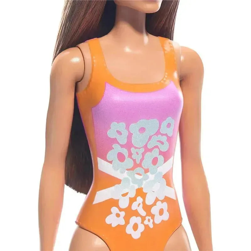 Mattel - Barbie Beach Doll with Orange Swimsuit Image 5