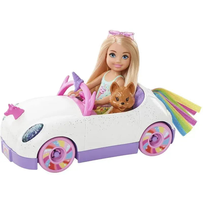 Mattel - Barbie Club Chelsea Doll & Unicorn Car Image 3