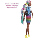 Mattel - Barbie Leopard Rainbow Hair Doll (Brunette) Image 5