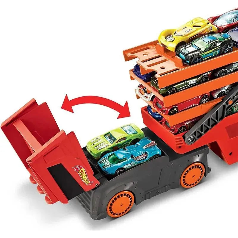 Mattel - Hot Wheels Mega Hauler with 6 Expandable Levels Image 3