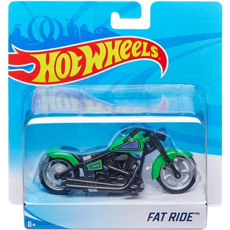 Mattel - Hot Wheels Street Power Green Fat Ride Motorcycle Image 1