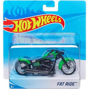 Mattel - Hot Wheels Street Power Green Fat Ride Motorcycle Image 1