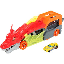 Mattel - Hot Wheels Toy Car Track Set City Dragon Launch Transporter Image 1