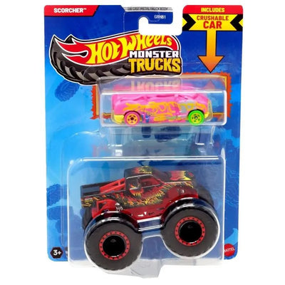 Mattel - Hw Mt Die-Cast & Truck Scorcher And Crushed Van - Blind-Sided Image 1