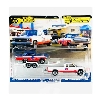 Mattel -Team Transport '88 Chevy Silverado 3500 & '63 Chevy Nova Image 1