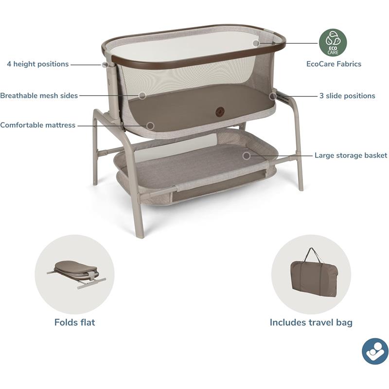 Maxi-Cosi - Iora Baby Bassinets Bedside Sleeper, Truffle Image 5