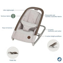 Maxi-Cosi - Kori 2-in-1 Baby Bouncer Seat for Infants, Truffle Image 5