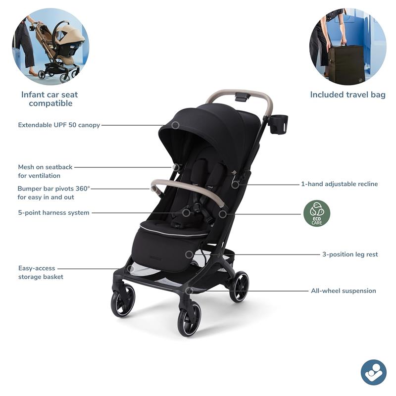 Maxi-Cosi - Oxford Cabin Lightweight Travel Stroller, Truffle Image 2