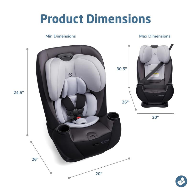 Maxi-Cosi - Pria All-in-One Convertible Car Seat Blackened Pearl Image 4