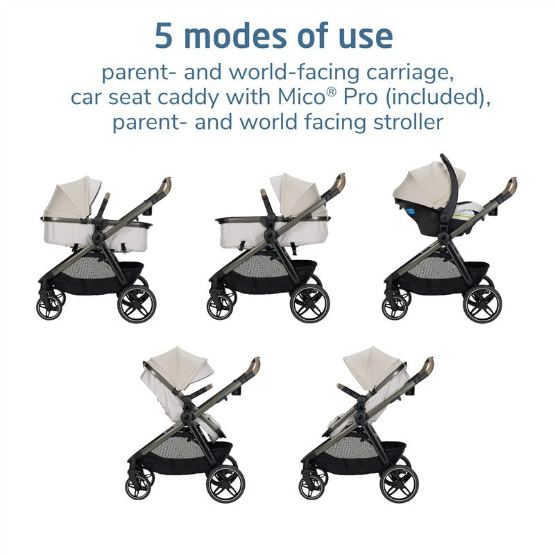 Maxi-Cosi - Zelia Pro 5-in-1 Travel System, Classic Oat Image 10