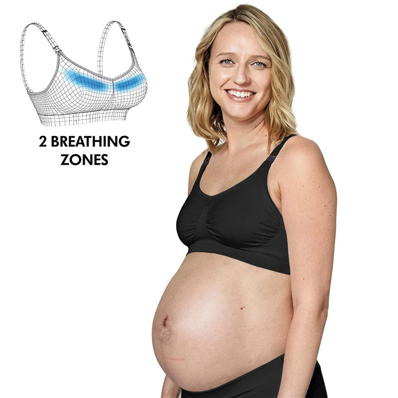 Medela -Maternity & Nursing Bras for Breastfeeding, Keep Cool Bra - Black Image 3