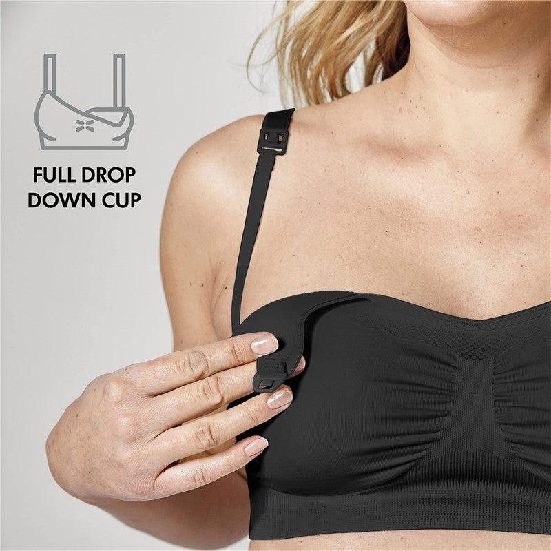 Medela -Maternity & Nursing Bras for Breastfeeding, Keep Cool Bra - Black Image 4