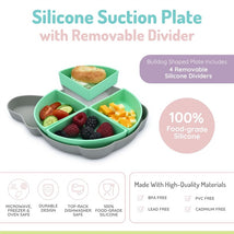 Melii Silicone Plate with 4 Removable Dividers - Bulldog Image 2