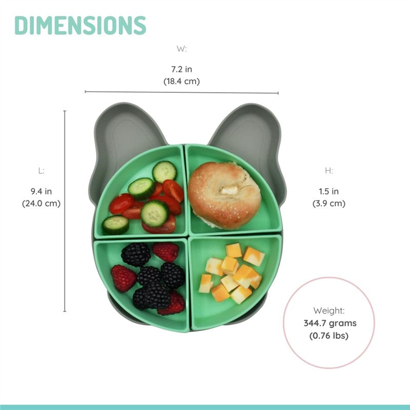Melii Silicone Plate with 4 Removable Dividers - Bulldog Image 3