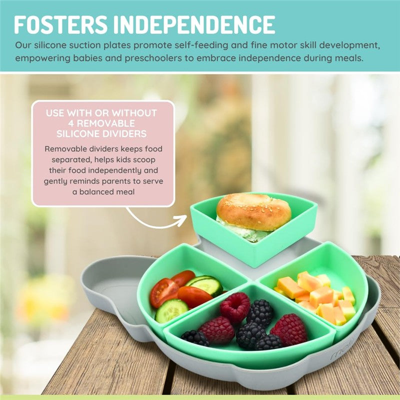 Melii Silicone Plate with 4 Removable Dividers - Bulldog Image 5