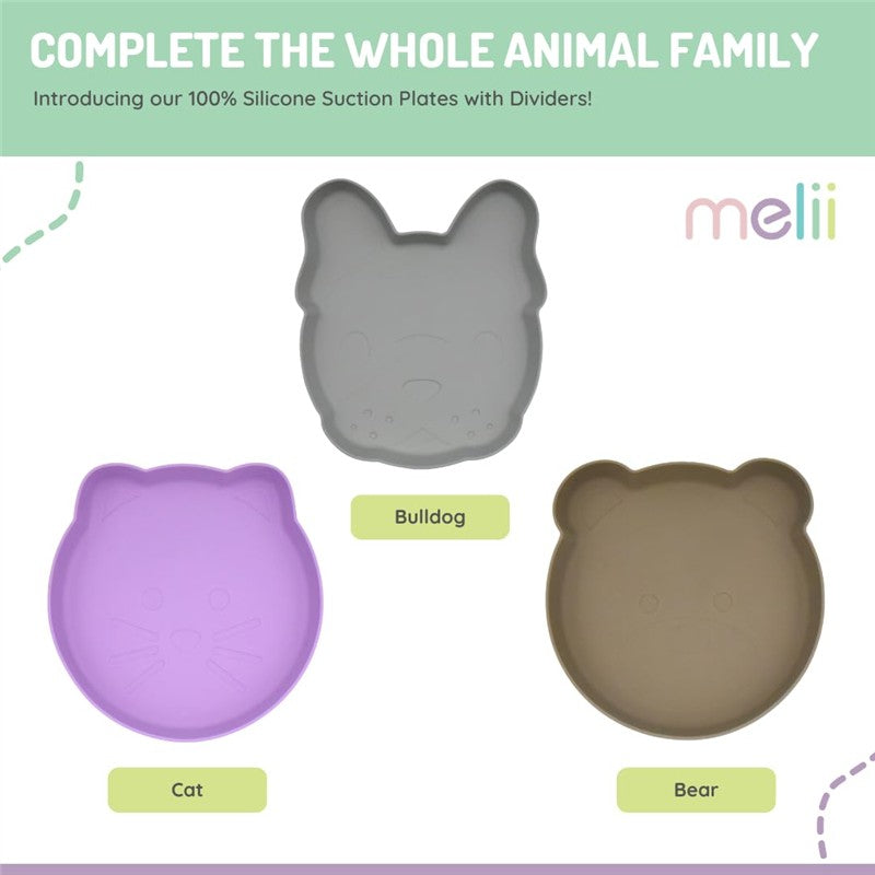 Melii Silicone Plate with 4 Removable Dividers - Bulldog Image 6