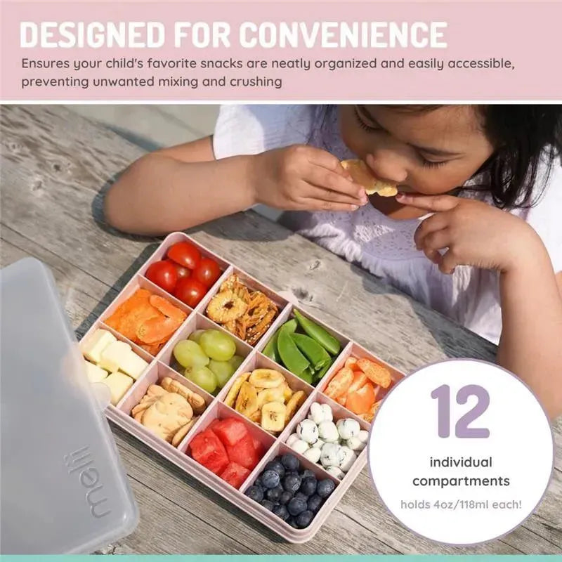 Melii - 12 Compartments Divided Snack Container, Grey Image 4