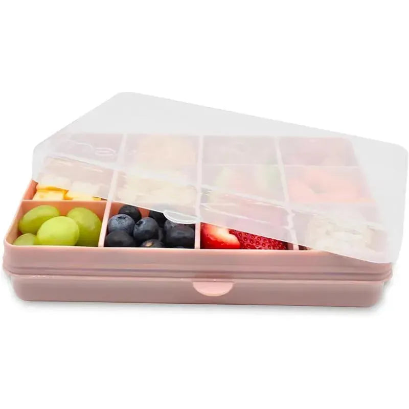 Melii - 12 Compartments Divided Snack Container, Pink Image 1