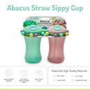 Melii - 2Pk Abacus Straw Sippy Cup, Mint/Pink Image 5