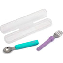 Melii - 2Pk Blue & Purple Spork On The Go Image 1