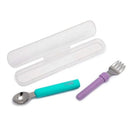 Melii - 2Pk Blue & Purple Spork On The Go Image 2