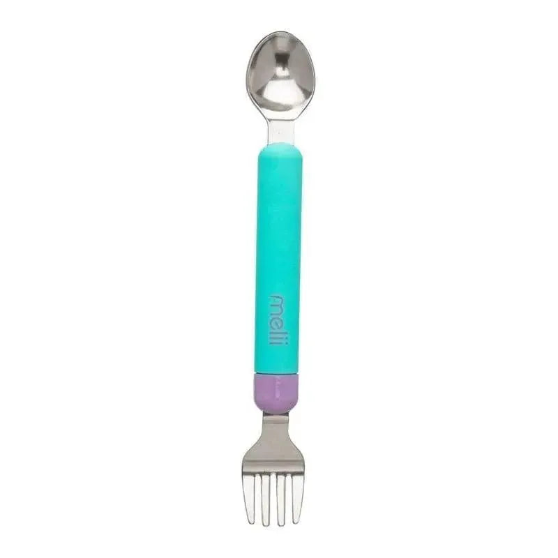 Melii - 2Pk Blue & Purple Spork On The Go Image 3