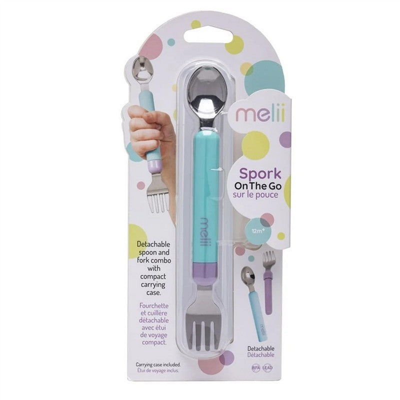 Melii - 2Pk Blue & Purple Spork On The Go Image 5