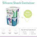 Melii - 2Pk Silicone Snack Container, 236ml/8oz per Container, Blue & Mint Image 4