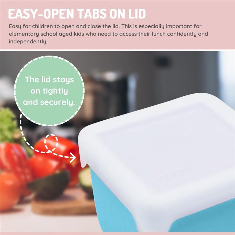 Melii - 2Pk Silicone Snack Container, 236ml/8oz per Container, Blue & Mint Image 5