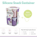 Melii - 2Pk Silicone Snack Container, 236ml/8oz per Container, Pink & Purple Image 4